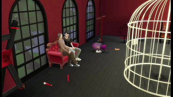 Sims 4 couple having fun in their playroom