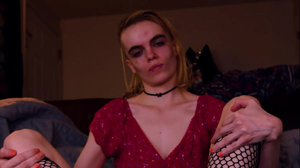 TINY GOTH GIRL SUCKS & FUCKS HUGE COCK