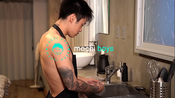 Japanese Twink Seduced in the Kitchen and Fucked