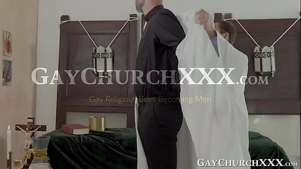 Seminarian takes a good cock pounding with the holy father
