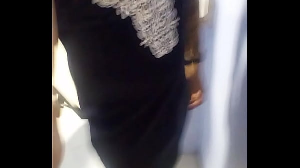 Hot tm with dress and heels fucks herself hard with huge black dildo
