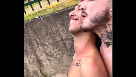 Teens Fucking Outdoors on a Public Path