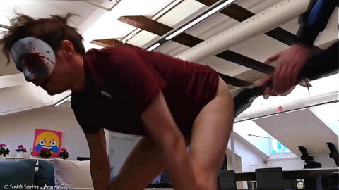 Amateur Boy’s First Anal Ass Paddling Experience