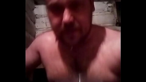 Russian whore gets her face covered with fresh cum!