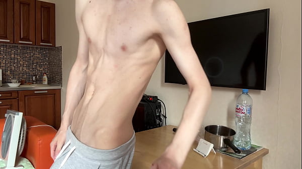 Twink Boy Webcam Tease Ends With Abs Soaked In Cum
