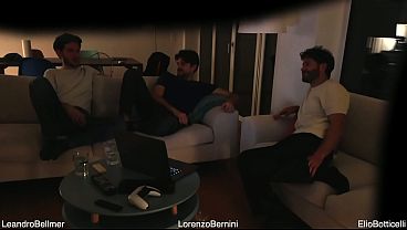 Straight friend jerking off with gay friends