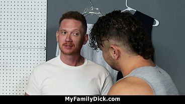 Hung Soccer Player Gets Teamed in the Locker Room So His Stepdad Shows Him His Own Monster Meat